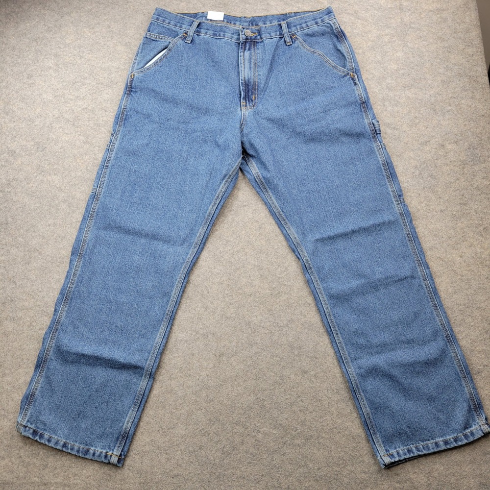 Full Blue Mens Jeans Blue Denim 36x30 Relaxed Fit Carpenter  NWT